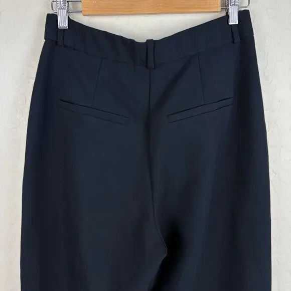 Abercrombie & Fitch Curve Love Sloane Tailored Wide Leg Pant Black Womens Size 8 - Picture 6 of 12